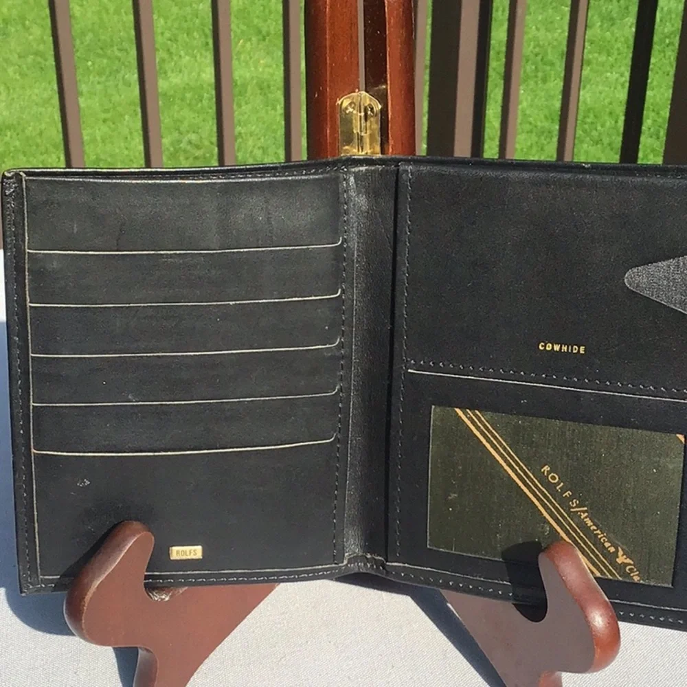 VTG ROLFS BLACK LEATHER WALLET - Picture 4 of 7